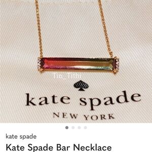 Kate Spade GEO GEMS Gold Tone & Ombré pendant Necklace